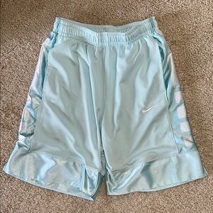 Light Blue Nike Athletic Shorts with Logo